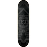 Blueprint Home Heart Skateboard Deck - Black/Black 8.25''