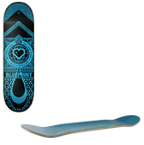 Blueprint Home Heart Skateboard Deck - Black/Blue 8.25''