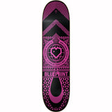 Blueprint Home Heart Skateboard Deck - Black/Pink 7.875''