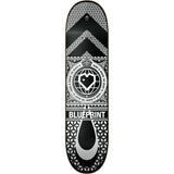 Blueprint Home Heart Skateboard Deck - White/Black 8''