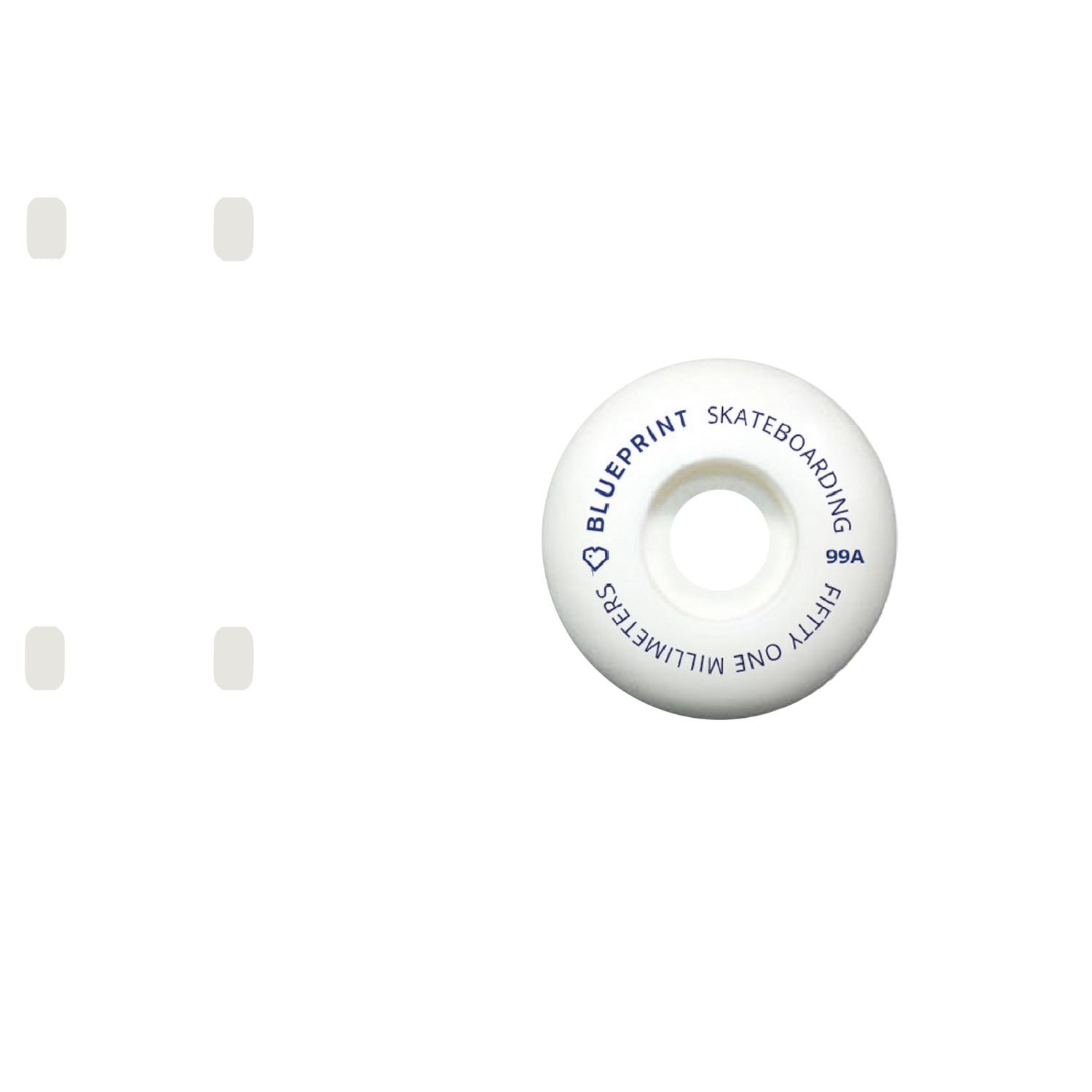 Blueprint Mini Heart Skateboard Wheels - Navy 51mm