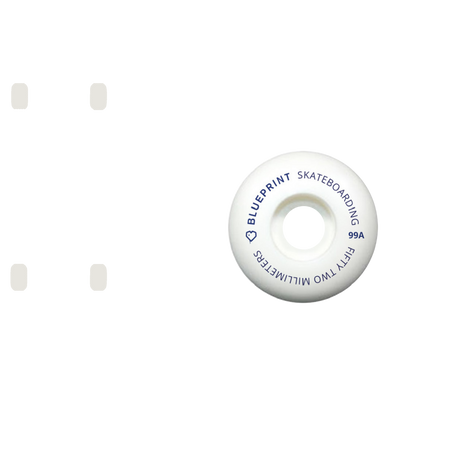 Blueprint Mini Heart Skateboard Wheels - Navy 52mm