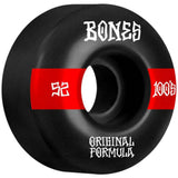 Bones OG 100'S #14 V4 Wide Skateboard Wheels - Black 52mm