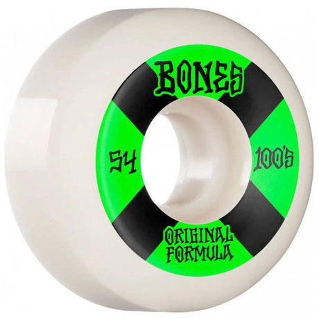 Bones OG 100's #4 V5 Sidecut Skateboard Wheels - White 54mm