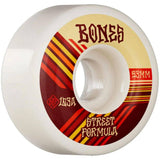 Bones Retros 103A V4 Wide STF Skateboard Wheels - White 53mm