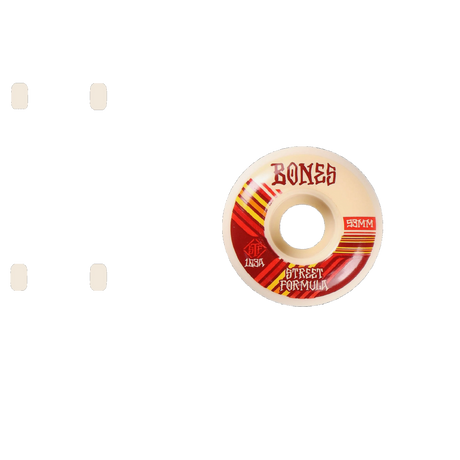 Bones Retros 103A V4 Wide STF Skateboard Wheels - White 53mm