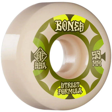 Bones Retros 99A V5 Sidecut STF Skateboard Wheels - White 53mm