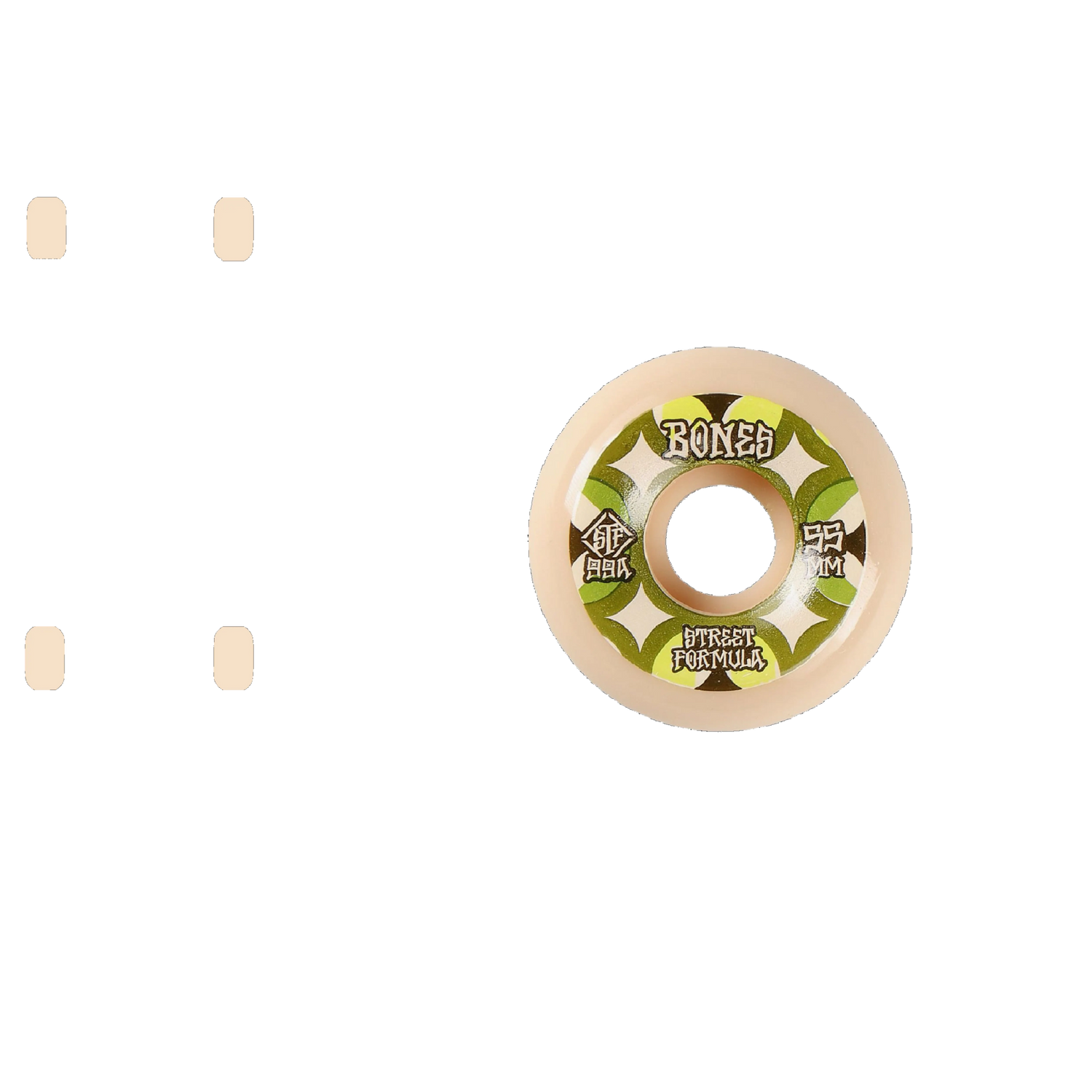 Bones Retros 99A V5 Sidecut STF Skateboard Wheels - White 53mm