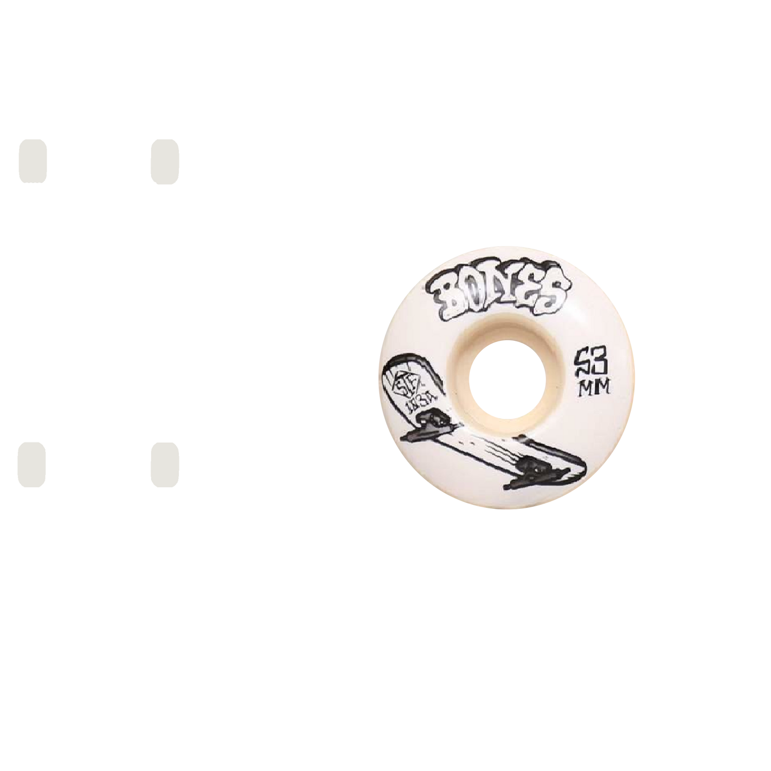 Bones STF Boneless V1 Standard 99A Skateboard Wheels  - White 53mm