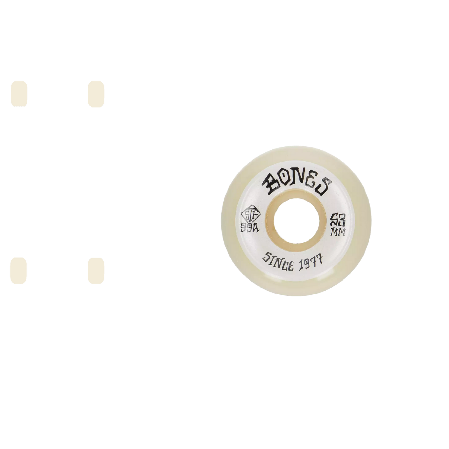 Bones STF Roots V5 Sidecut 99A Skateboard Wheels - White 53mm