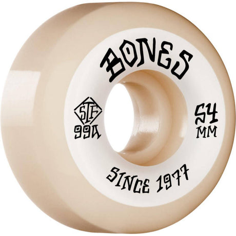 Bones STF Roots V5 Sidecut 99A Skateboard Wheels - White 54mm