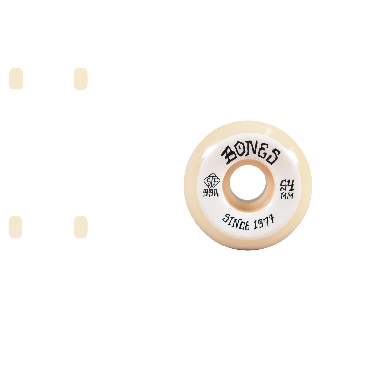 Bones STF Roots V5 Sidecut 99A Skateboard Wheels - White 54mm