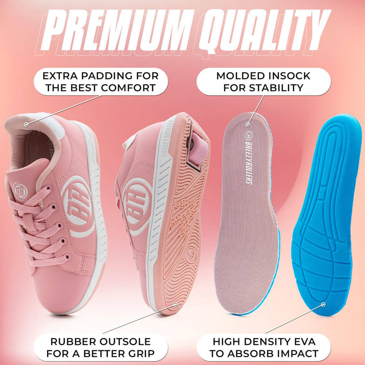 Breezy Rollers Classic - Pink/White
