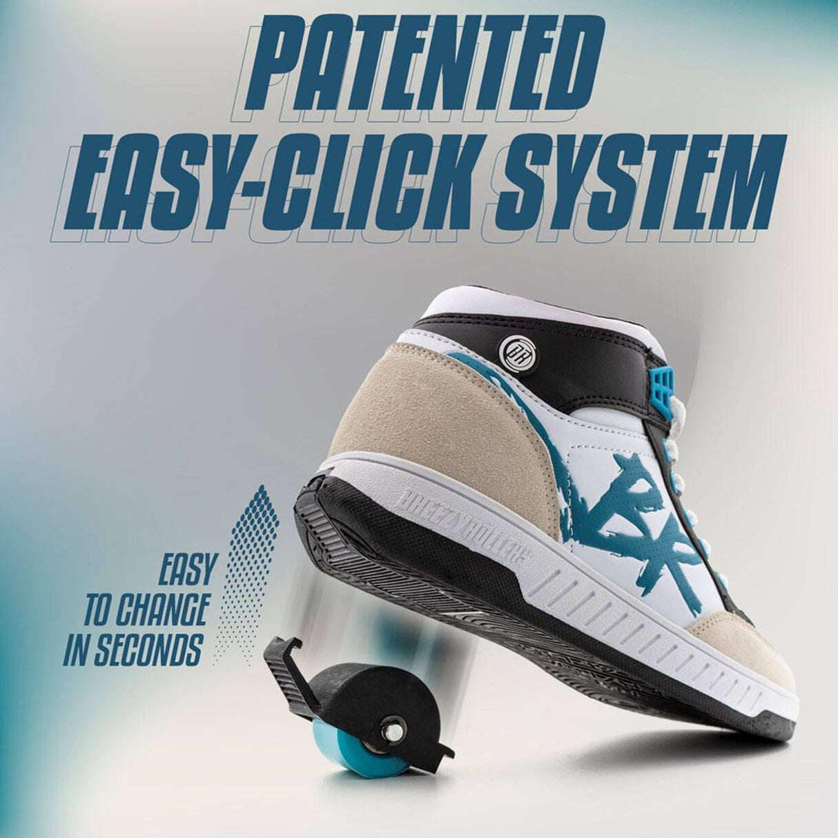 Breezy Rollers Skater - White/Light Blue
