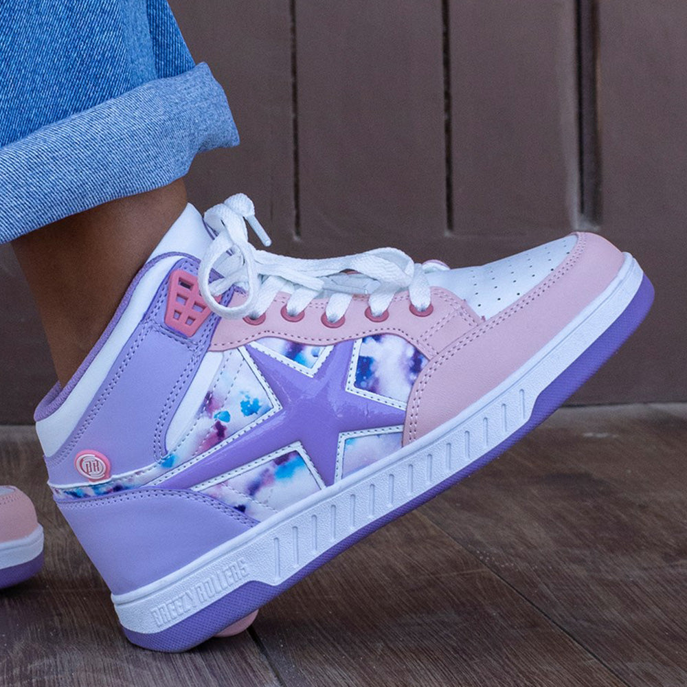 Breezy Rollers Skater - White/Purple/Pink