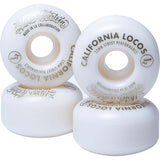 California Locos Irons Skateboard Wheels - White 52mm