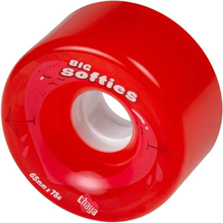 Chaya Big Softie's Quad Roller Skate Wheels 65mm - Clear Red