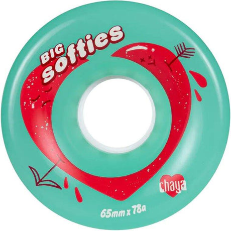 Chaya Big Softie's Quad Roller Skate Wheels 65mm - Clear Teal