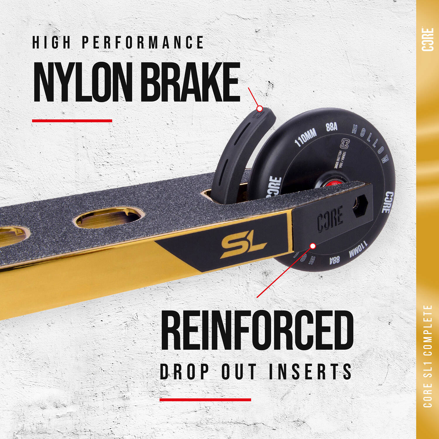 CORE SL1 (Super Light) Stunt Scooter - Neo Gold/Black