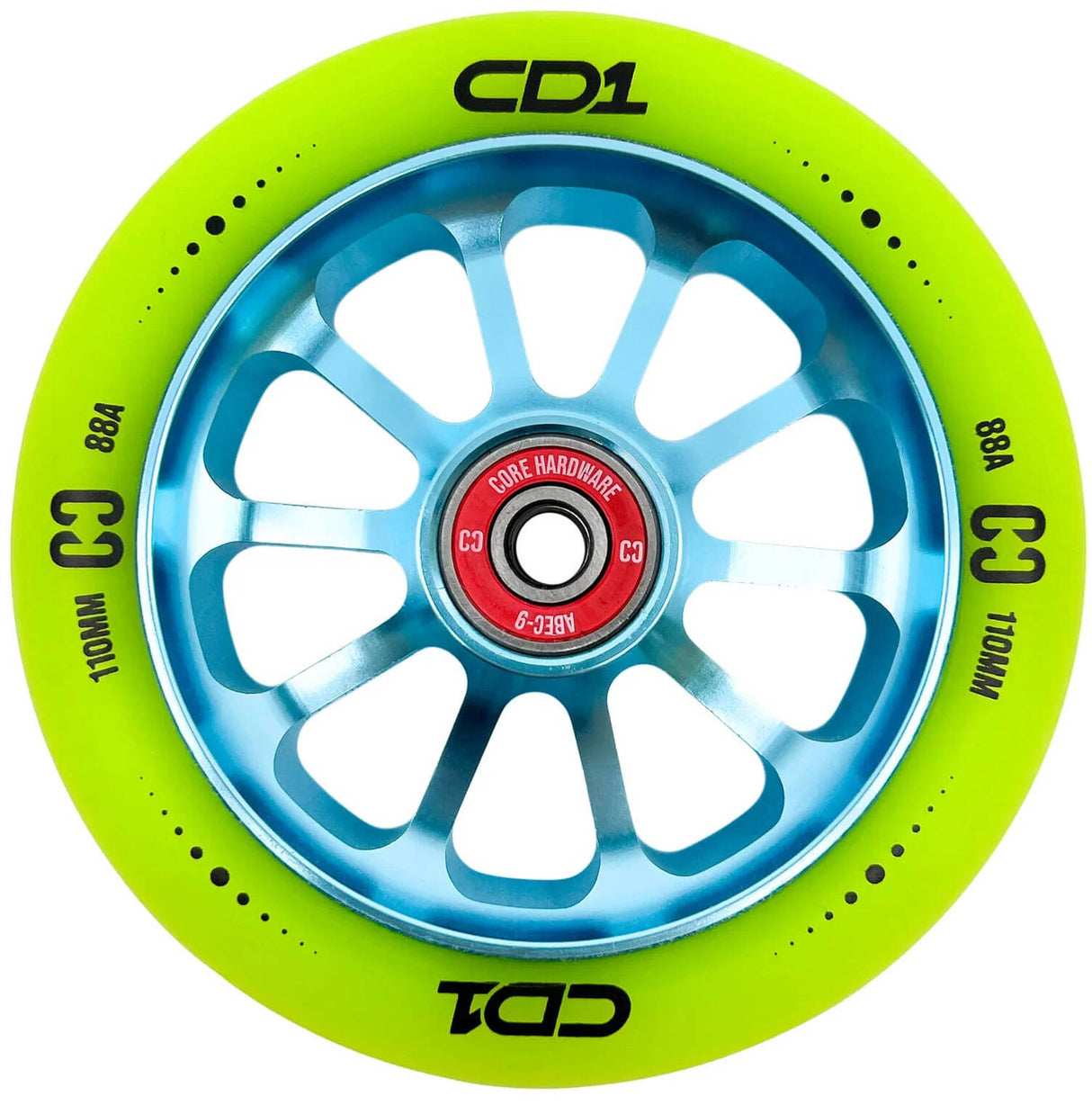 CORE CD1 Scooter Wheel 110mm - Lime/Blue