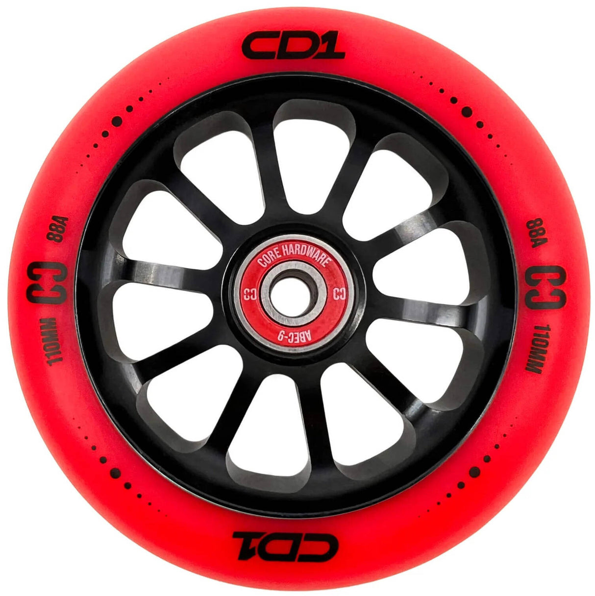 CORE CD1 Scooter Wheel 110mm - Red/Black