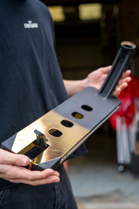 CORE CL1 Scooter Deck - Black/Gold Split LE 19" x 5"