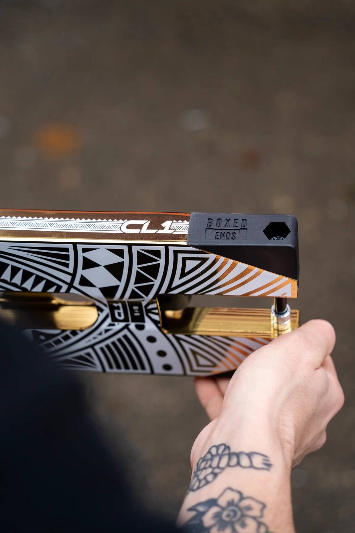 CORE CL1 Scooter Deck - Black/Gold Split LE 19" x 5"
