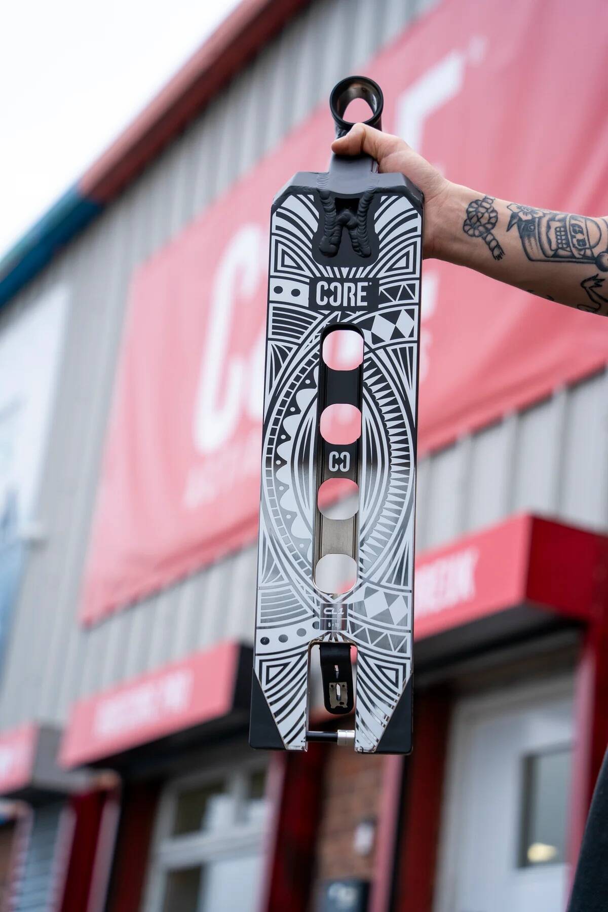 CORE CL1 Scooter Deck - Black/Chrome Split LE 19" x 5"