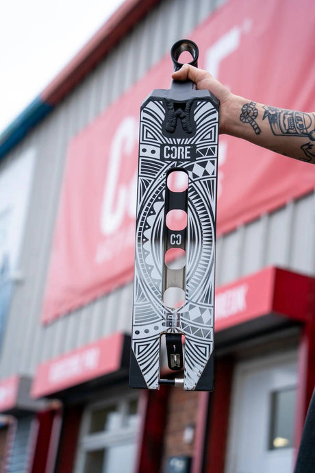 CORE CL1 Scooter Deck - Black/Chrome Split LE 19" x 5"