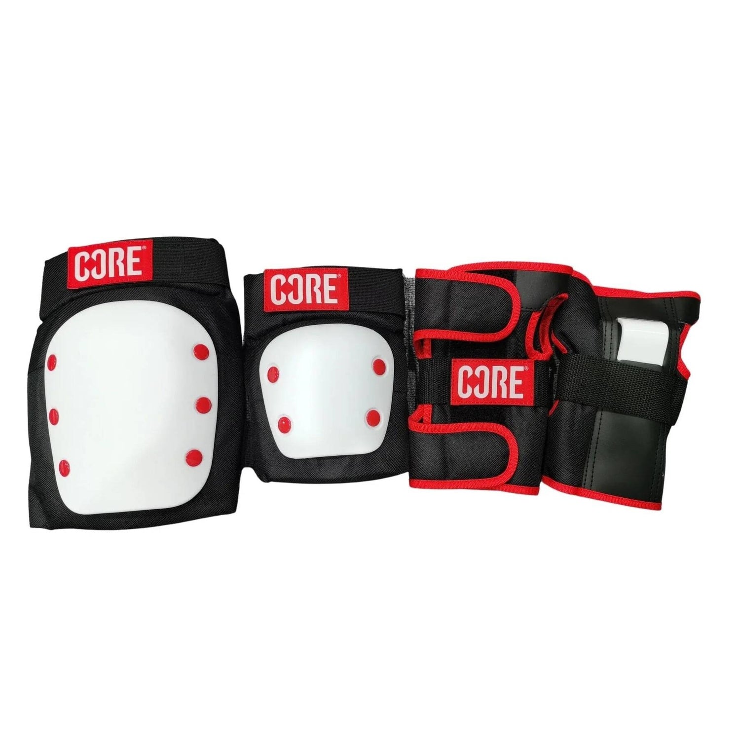 CORE Protection Skate Triple Pad Set - White