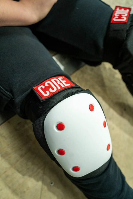 CORE Protection Skate Triple Pad Set - White