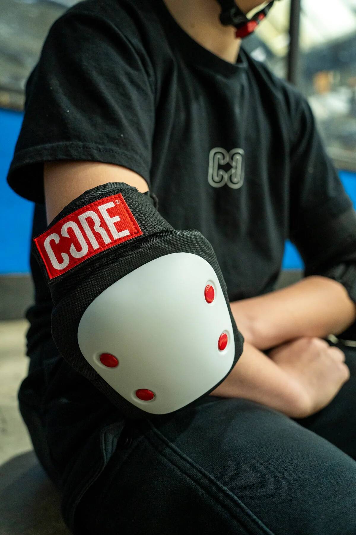 CORE Protection Skate Triple Pad Set - White