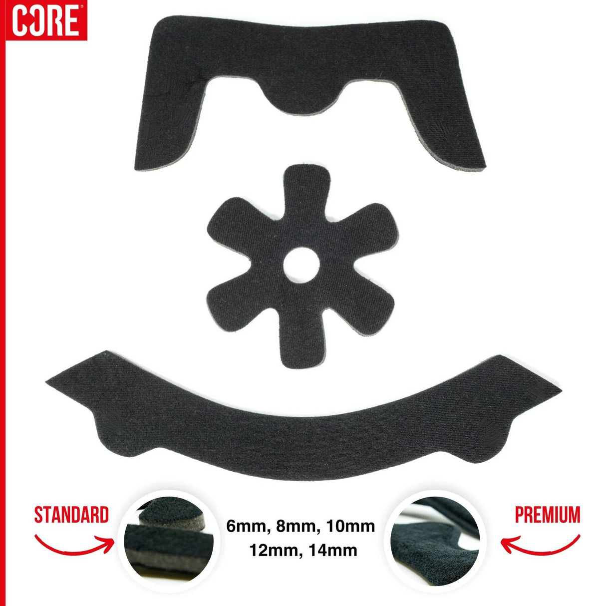 CORE Replacement Luxe Terry Cloth Helmet Padding