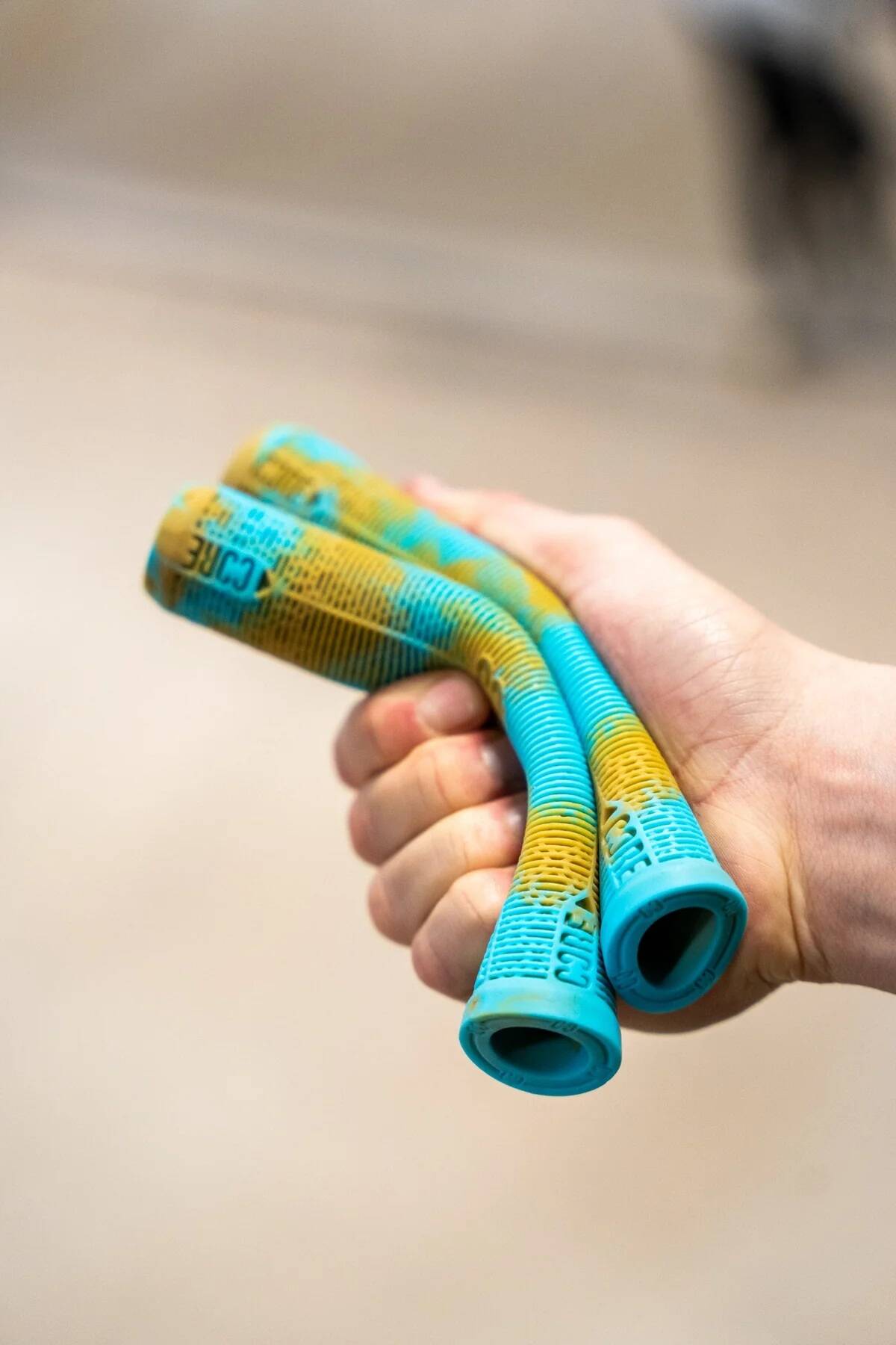 CORE Skinny Boy 170mm Scooter Grips - Beach (Teal/Gum)