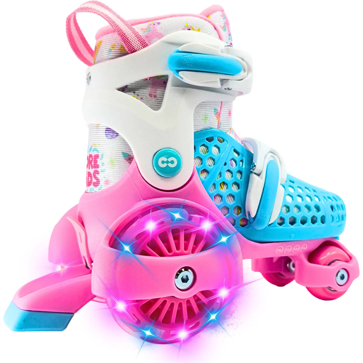CORE  Kids Newbie 4-Wheel Roller Skates - Pink/Blue