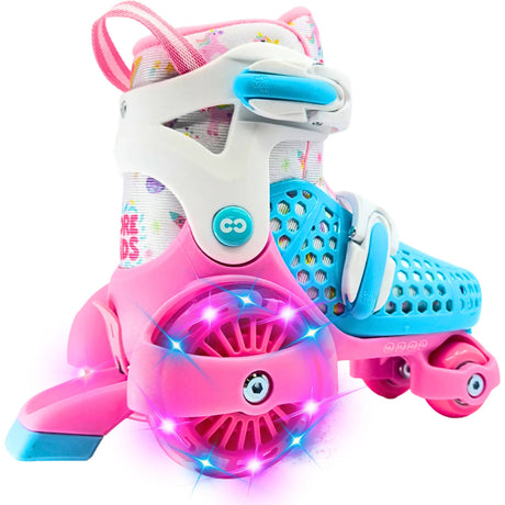 CORE  Kids Newbie 4-Wheel Roller Skates - Pink/Blue