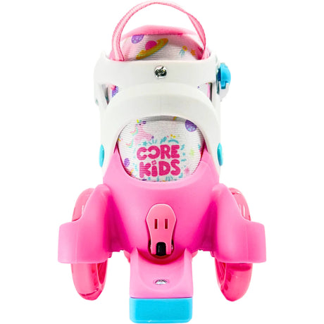 CORE  Kids Newbie 4-Wheel Roller Skates - Pink/Blue