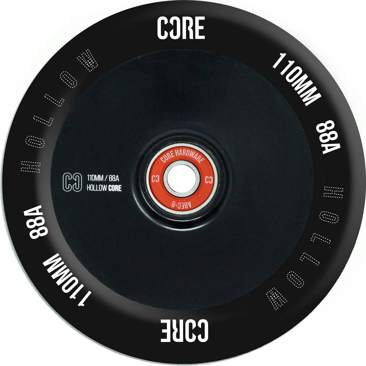 CORE Hollow Scooter Wheel - Black/Black 110mm