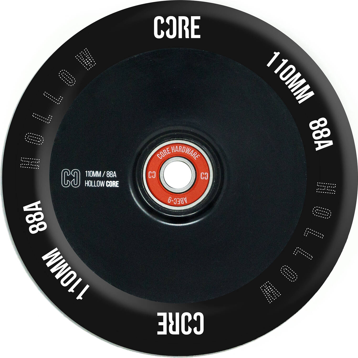 CORE Hollow Scooter Wheel - Black/Black 110mm