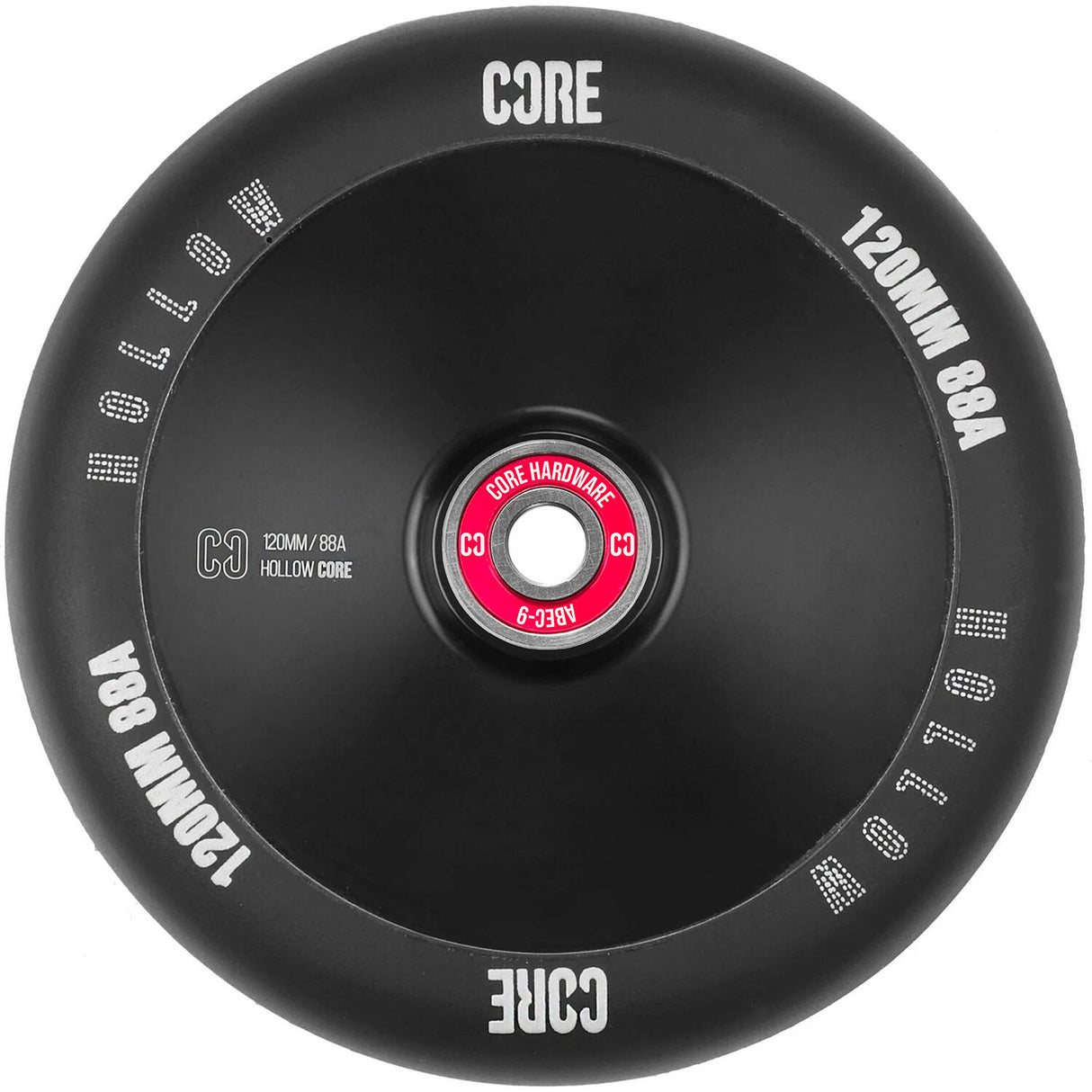 CORE Hollow Scooter Wheel - Black/Black 120mm
