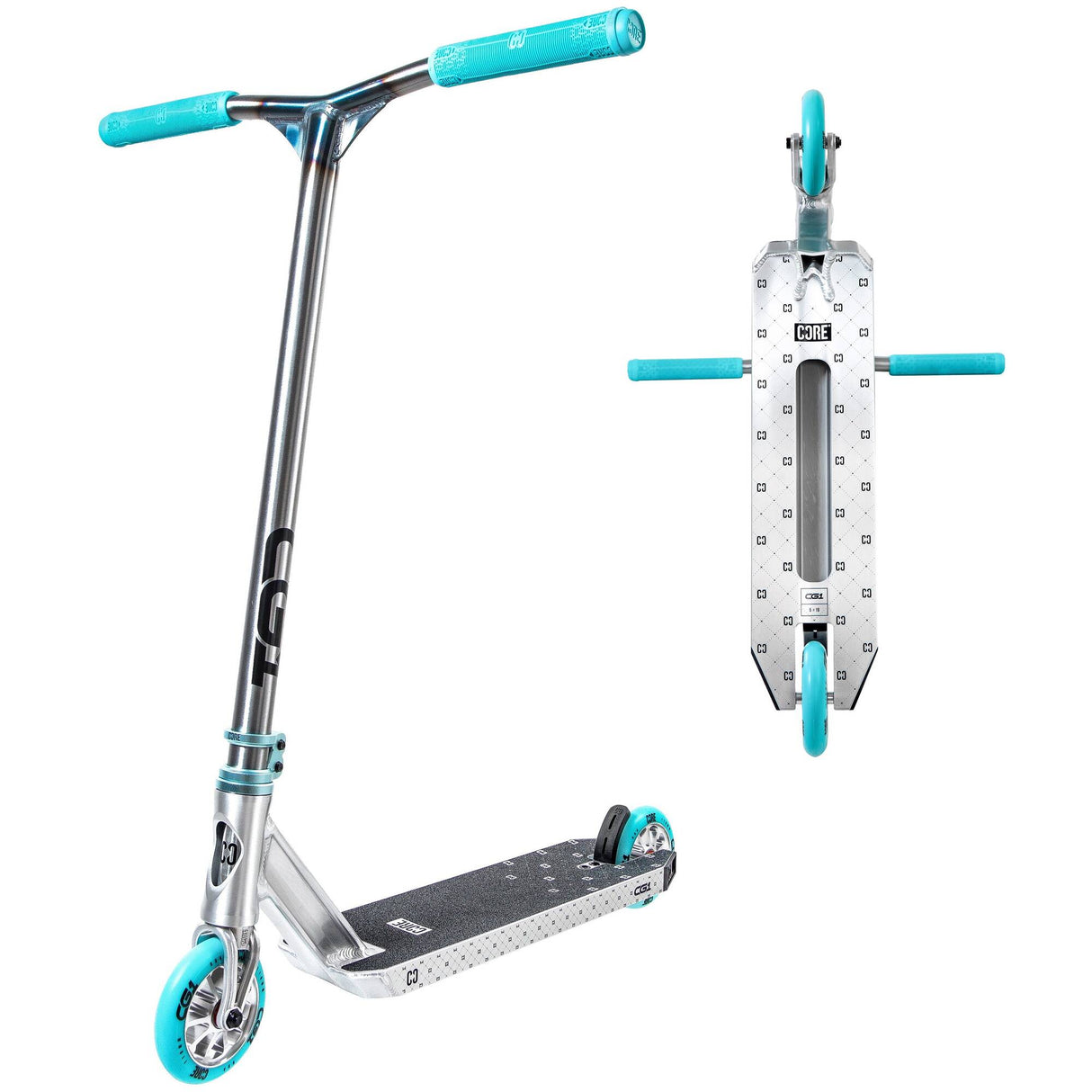 CORE CG1 Stunt Scooter - Raw/Teal