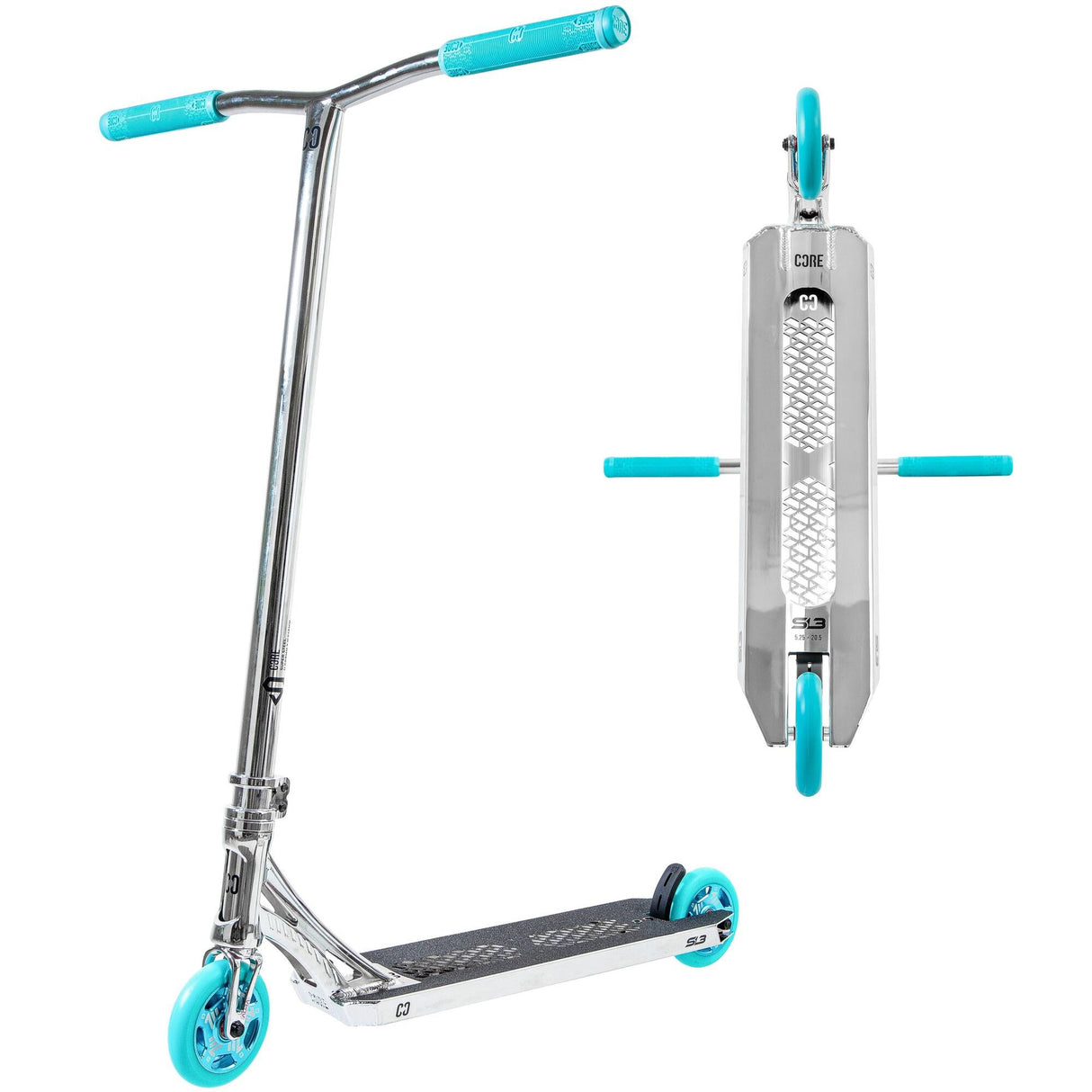 CORE SL3 Stunt Scooter - Chrome/Teal