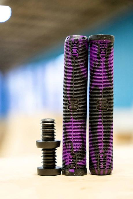 CORE Skinny Boy 170mm Scooter Grips - Fuchsia (Purple/Black)
