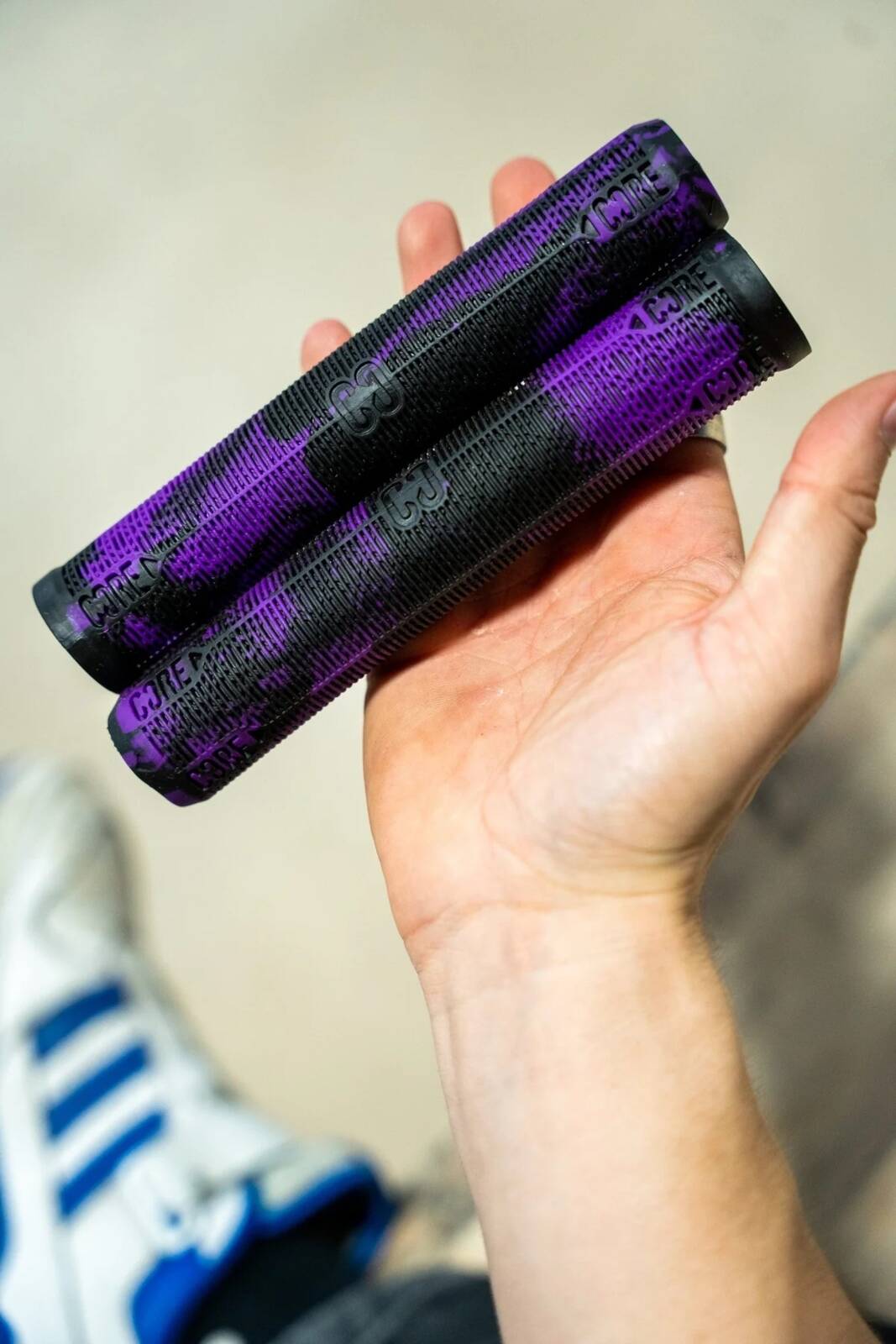 CORE Skinny Boy 170mm Scooter Grips - Fuchsia (Purple/Black)