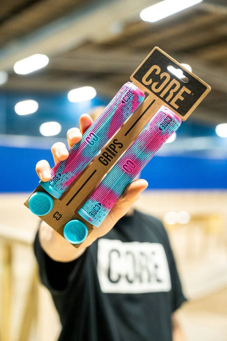 CORE Skinny Boy 170mm Scooter Grips - Refresher (Teal/Pink)