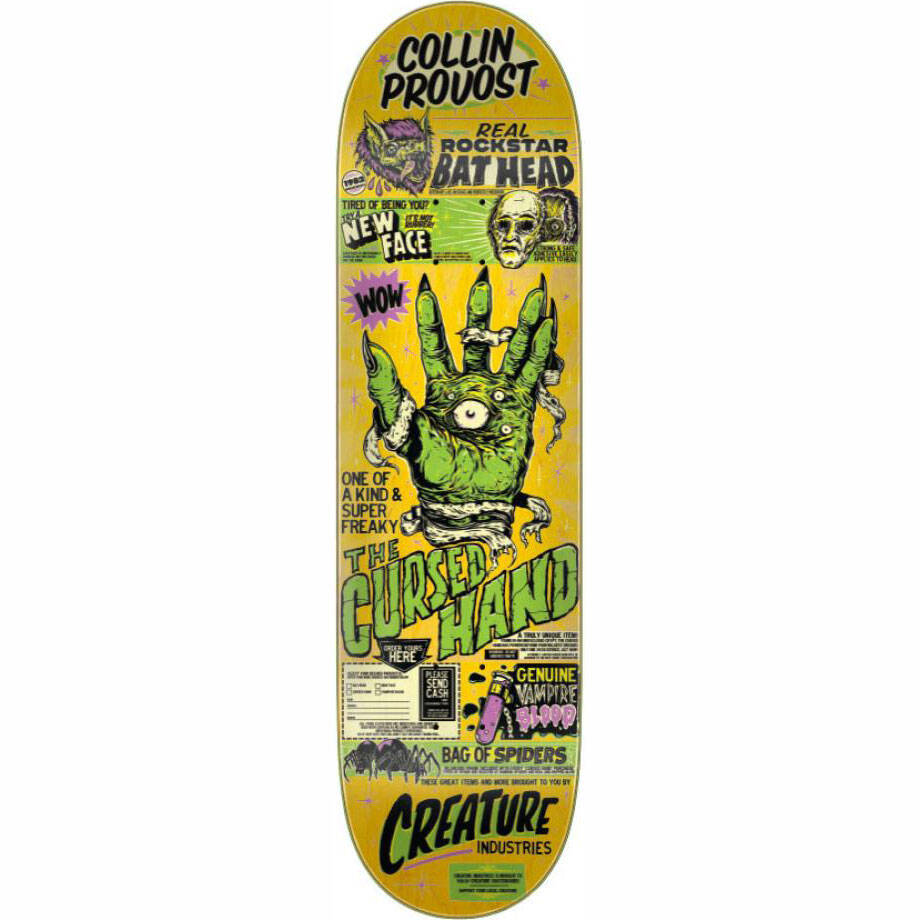 Creature Provost Cursed Hand Skateboard Deck - 8.47"
