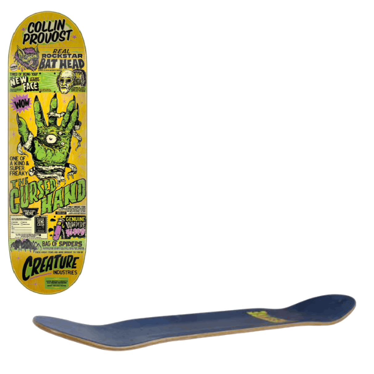 Creature Provost Cursed Hand Skateboard Deck - 8.47"