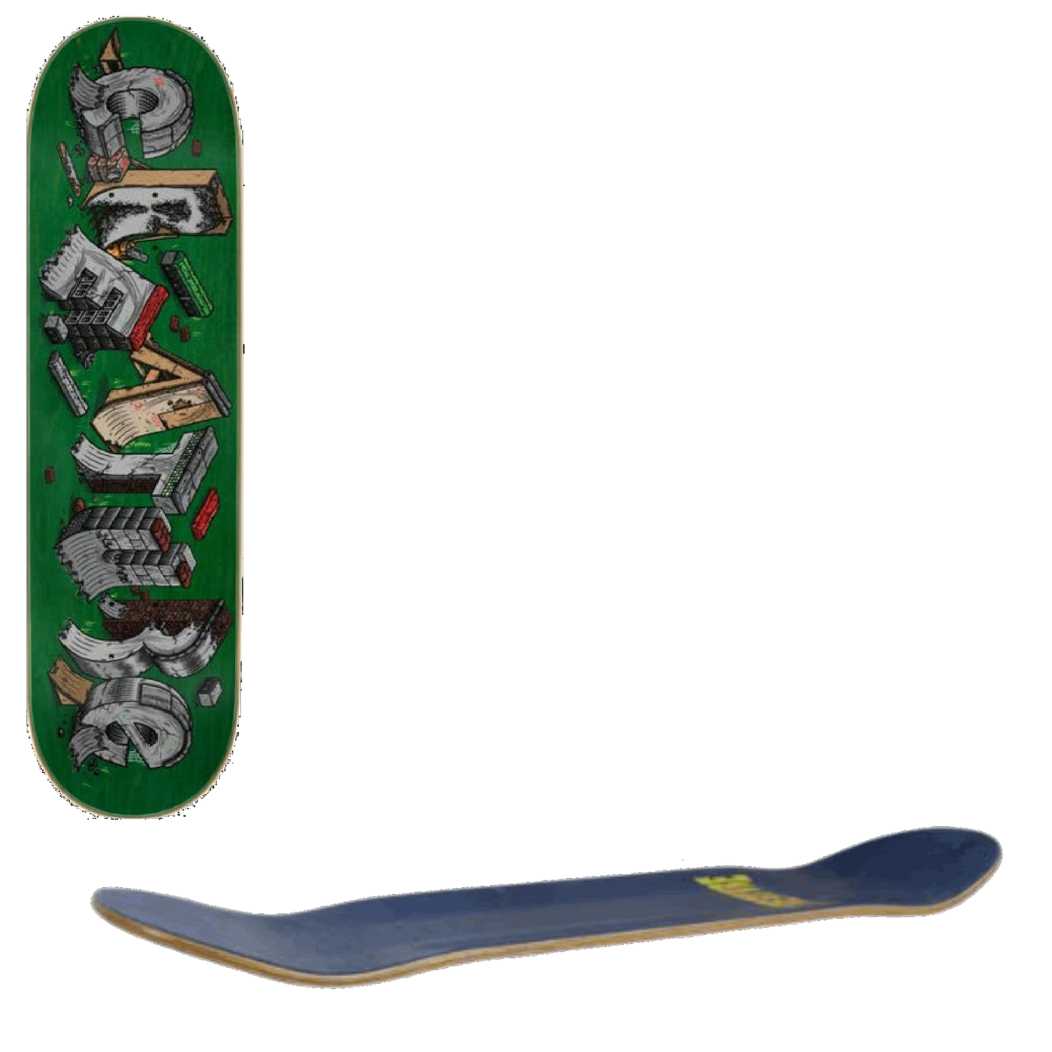 Creature Slab DIY Skateboard Deck - Green 7.75''