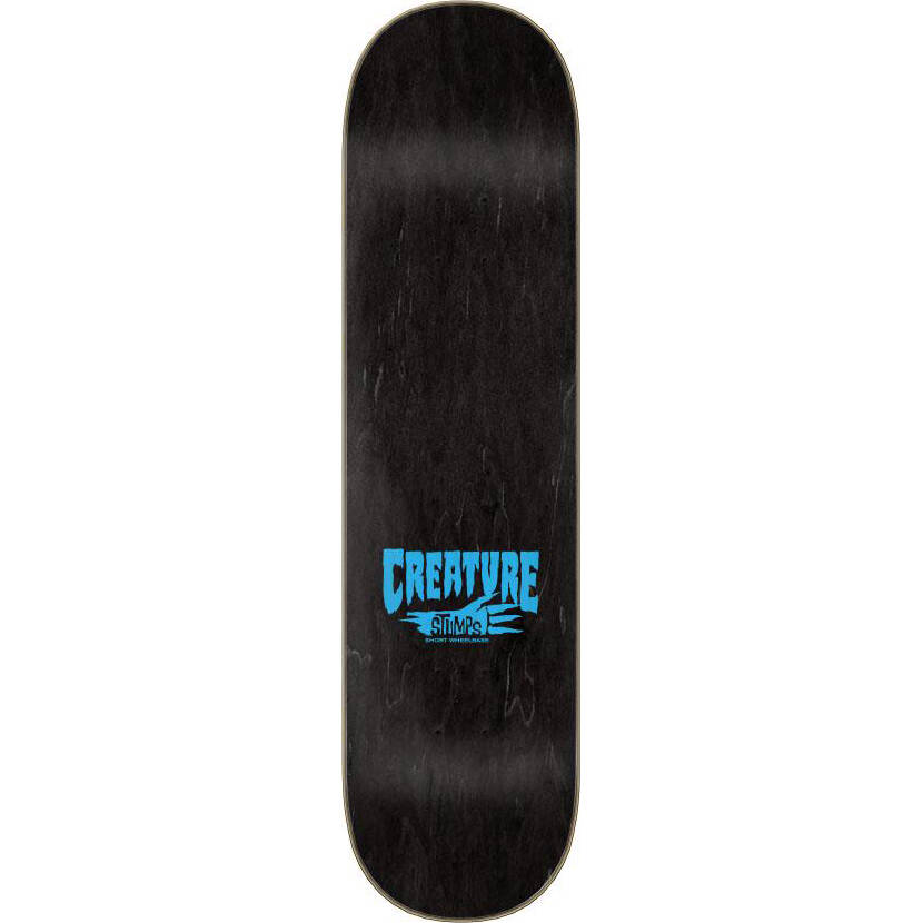 Creature Logo Outline Stumps Skateboard Deck - Black/Blue 8''