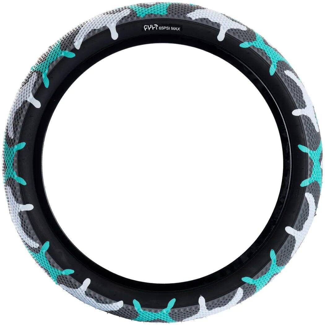 Cult Vans 2.40'' BMX Tyre - Teal Camo/Black Sidewall